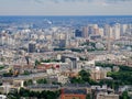 Paris city aerial panoramic bird eye view Royalty Free Stock Photo