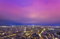 Paris city at night, after sunset.