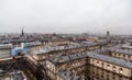 Paris city skyline in cloudy day from the top of Notre Dame Cathedral, Paris, France Royalty Free Stock Photo