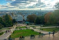 Paris city skyline from Montmartre hill