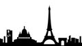 Paris city skyline vector isolated Royalty Free Stock Photo