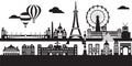 Paris City Skyline vector 5