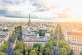 Cloudy Paris city panorama Royalty Free Stock Photo