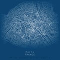 Paris city Urban Streets Roads map