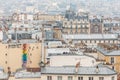 Paris city view from The Basilica of the Sacred Heart