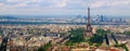 Paris city view from Montparnase tower