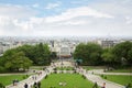 Paris city view from Sacre Coeur Basilica with people Royalty Free Stock Photo
