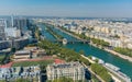 Paris cityscape as seen from second level of eiffel tower Royalty Free Stock Photo