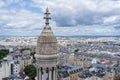 paris cityscape and cupola atop dome