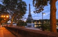 The Eiffel tower early in the morning, Paris Royalty Free Stock Photo