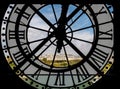 Paris cityscape through the giant clock at the Musee d'Orsay