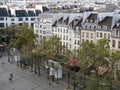 Paris cityscape from the Pompidou Centre, France