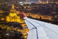 Paris Cityscape View from Airplane Window Royalty Free Stock Photo