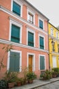 Paris, colorful houses rue Cremieux