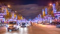 Paris - December 2012: Champs Elysees at night Royalty Free Stock Photo