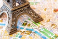 Paris detailed map Royalty Free Stock Photo