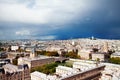 Paris downtown and Montmartre view from Notre Dame