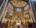 PARIS, EGLISE SAINT EUSTACHE. Feb 2018. Interior of Chapel of the Virgin, at the Church of Saint Eustache in Paris. Royalty Free Stock Photo