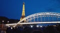 Paris eiffel tower + bridge