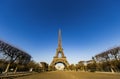 Paris Eiffel Tower at the early morning Royalty Free Stock Photo