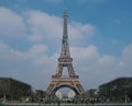 Paris eiffel tower holidays sunny day winter summer Royalty Free Stock Photo