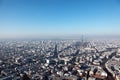 Paris with eiffel tower, la Defence at winter Royalty Free Stock Photo