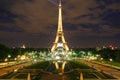 Paris Eiffel Tower at night Royalty Free Stock Photo