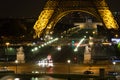 Paris Eiffel Tower Night Royalty Free Stock Photo