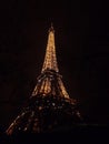 Paris Eiffel Tower at night Royalty Free Stock Photo