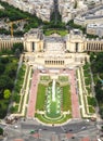 Paris from Eiffel tower (Palais de Chaillot) Royalty Free Stock Photo
