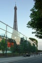 Paris Eiffel Tower, Quai Branly Royalty Free Stock Photo