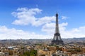 Paris Eiffel tower and skyline aerial France