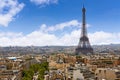 Paris Eiffel tower and skyline aerial France Royalty Free Stock Photo