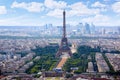 Paris Eiffel tower and skyline aerial France Royalty Free Stock Photo