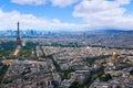 Paris Eiffel tower and skyline aerial France Royalty Free Stock Photo