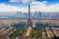 Paris Eiffel tower and skyline aerial France Royalty Free Stock Photo