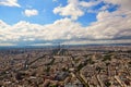 Paris Eiffel tower and skyline aerial France Royalty Free Stock Photo