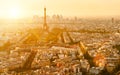 Paris with the Eiffel tower skyline Royalty Free Stock Photo