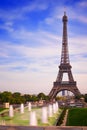 Paris Eiffel Tower from Trocadero Royalty Free Stock Photo