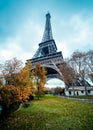 Paris Eiffel Tower, winter colors Royalty Free Stock Photo