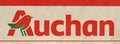 PARIS - FEB 2020: Auchan sign on leaflet