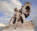 Paris, France, Alexander III Bridge statue Royalty Free Stock Photo