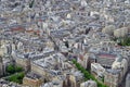 Aerial view of Paris cityscape