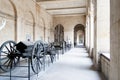 PARIS, FRANCE APRIL 23. Armon Artillery in the courtyard of the Hotel des Invalides Royalty Free Stock Photo