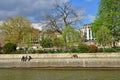 Paris France - april 27 2023 : Bateaux Mouche, tourist boat river