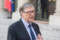 PARIS, FRANCE - APRIL 16, 2018 : Bill Gates at the Elysee Palace