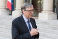 PARIS, FRANCE - APRIL 16, 2018 : Bill Gates at the Elysee Palace