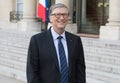 PARIS, FRANCE - APRIL 16, 2018 : Bill Gates at the Elysee Palace Royalty Free Stock Photo