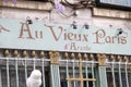 PARIS, FRANCE - April 16, 2024: Cafe au vieux paris in Paris Royalty Free Stock Photo