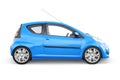 Paris. France. April 13, 2022. Citroen C1 2010. Blue ultra compact city car for the cramped streets of historic cities with low Royalty Free Stock Photo